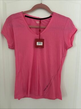 Oilily Bright Pink V-Neck Short Sleeve Tee